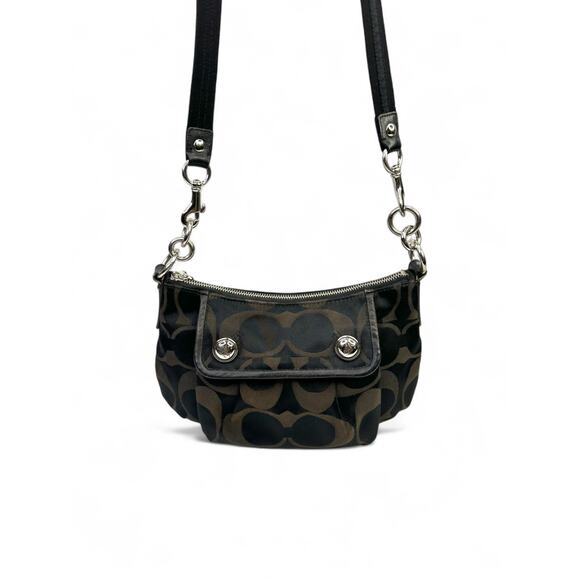 Coach Vintage Poppy Signature Satin Shoulder Bag - Picture 1 of 12